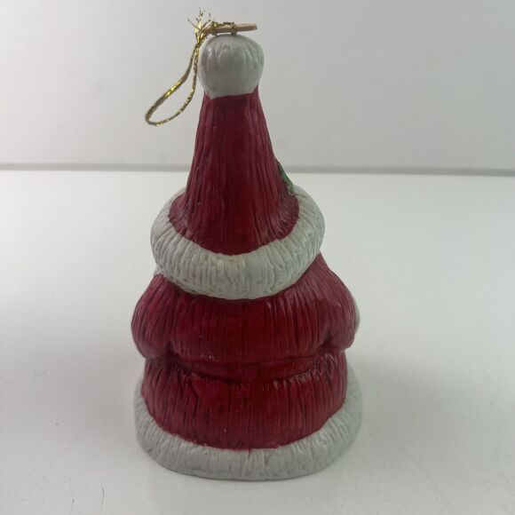 Vintage 1994 Artmark Hand Painted Porcelain Santa Claus Ornament Bell Christmas - Picture 5 of 8